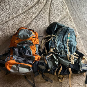 Osprey backpack and Dana design backpack